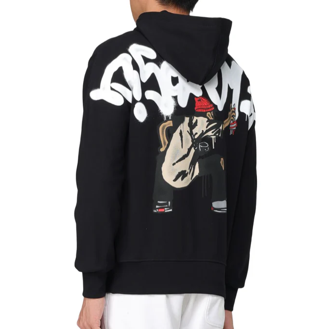 Disclaimer Retro Graffiti Logo Hoodie Uomo