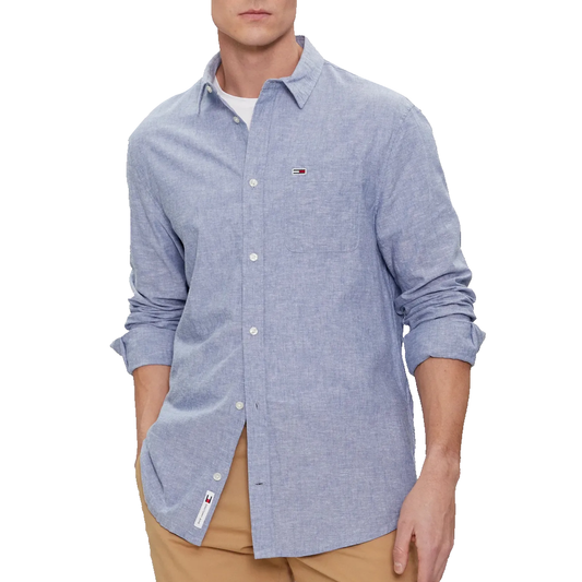 Tommy Jeans Linen Blend Shirt Uomo