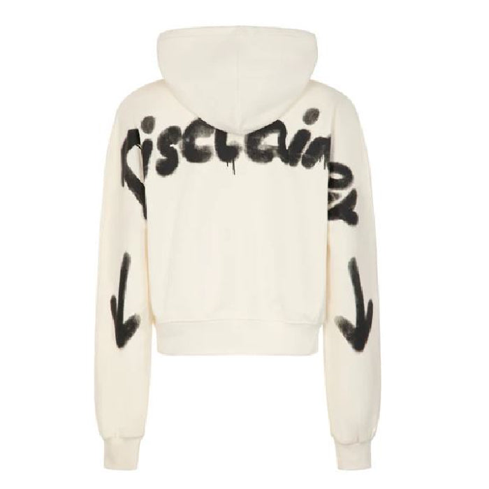 Disclaimer Retro Logo Crop Hoodie Donna