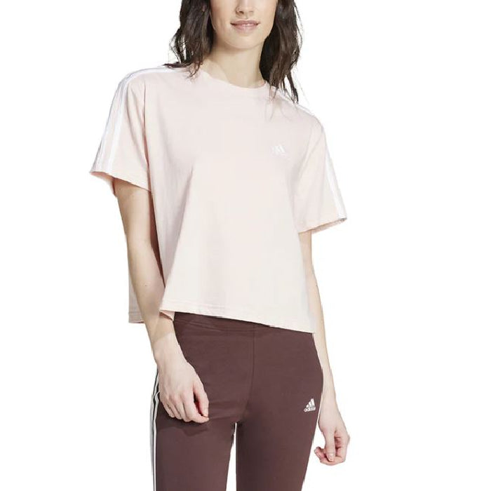 Adidas T-shirt Crop 3 Stripes Donna