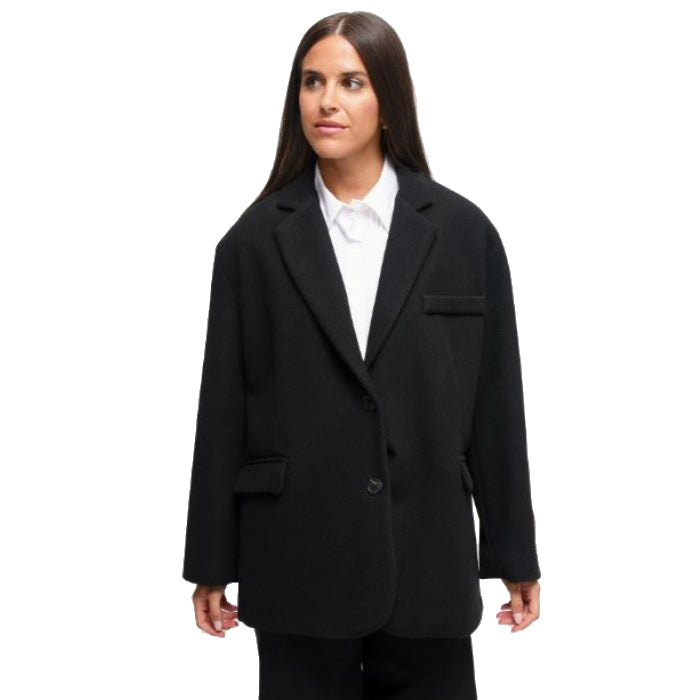 Maryley Cappotto Corto Oversize Logo