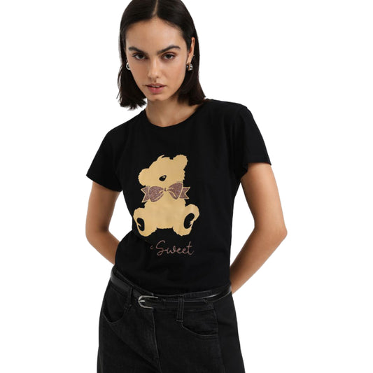 Please T-shirt Stampa Teddy