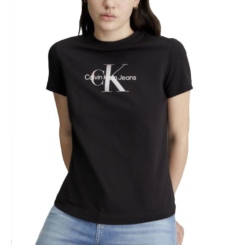 Calvin Klein Jeans T-shirt Logo Irridescente Donna