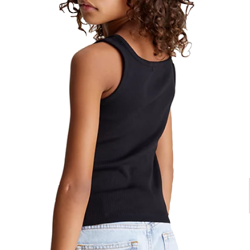 Calvin Klein Jeans Rib Badge Square Tank Top Junior